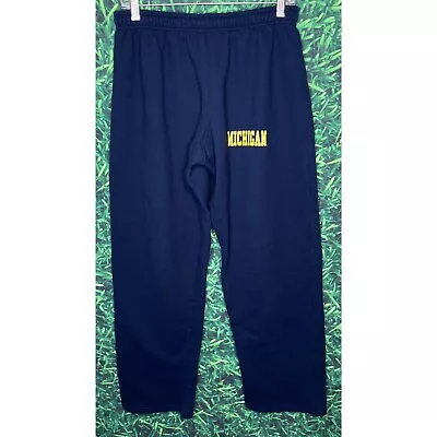 Michigan Wolverines UM Jogging Fleece Lined Pants Men’s Medium Blue Gold • $24.99