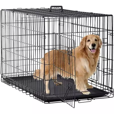 Dog Crates For Large Dogs Folding Mental Wire Crates Dog Kennels Outdoor And Ind • $104.50