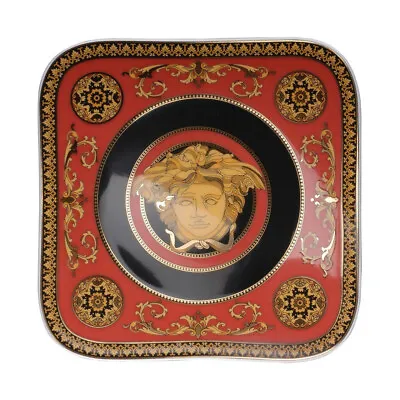 Versace Rosenthal Medusa Red Square Bread & Butter Plate NEW Without Box • $76