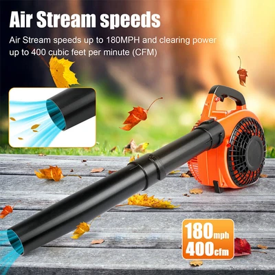 £49.99 • Buy 26cc Garden Yard Handheld Petrol Leaf Blower Powerful 2Stroke Air Cooled Engine