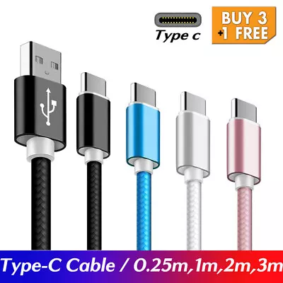 Type-C USB-C Male Data Snyc FAST Charger Charging Cable Samsung S9+ S8 Note9 • $5.65