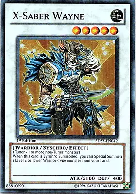 X-Saber Wayne 5DS3-EN042 Yu-Gi-Oh! Light Play 1st Edition • $0.99