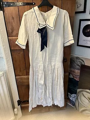 1990s Vintage Laura Ashley Sailor Style Dress Size 10 • £32