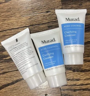 3Brand New Fresh Box Murad Acne Control Clarifying Cleanser .5oz/15ml Exp. 02/24 • $27