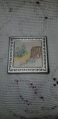 VINTAGE DOLLHOUSE MINIATURE DENMARK PICTURE EASEL FRAME Metal • $9.95