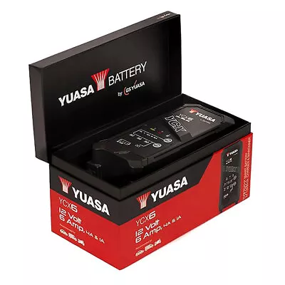 YCX6 12V 6A Yuasa Motorcycle Battery Smart Charger For EFB AGM Lithium & Gel  • £92.99