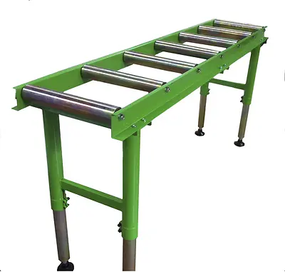 Heavy Duty Roller Conveyor Table 2 Metre Holds 800Kg 7 Rollers Adjustable • $420.43