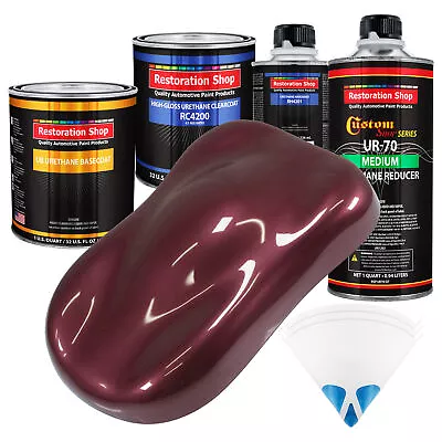 Vintage Burgundy Metallic Quart URETHANE BASECOAT CLEARCOAT Car Auto Paint Kit • $212.99