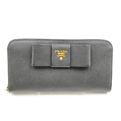 Prada Long Wallet  Black Leather 3114623 • $2.25