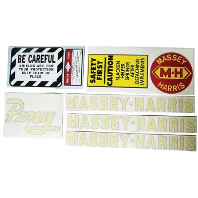 79024443V New Complete Decal Kit Fits Massey Harris Tractor Pony • $42.99