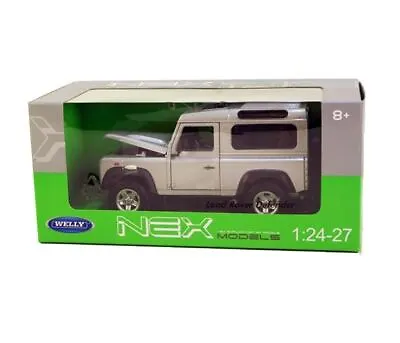 Welly Nex Diecast 1:24 Land Rover Defender Silver - 22498W • £22.95