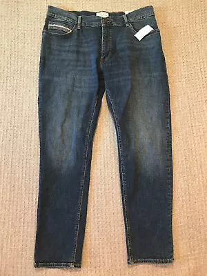 Sun + Stone Jeans Men's 38x30  Blue Medium Wash Skinny FIt Spandex  NWT $60 MSRP • $15