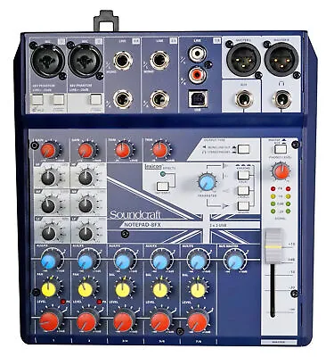 Soundcraft Notepad-8FX 8-Channel Podcast Mixer Podcasting Interface USB+Effects • $124.95