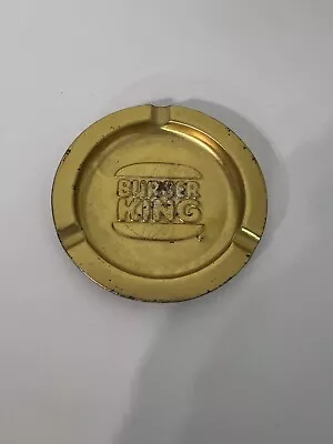 Vintage BURGER KING Fast Food Restaurant Metal Advertising Ashtray 3-1/2  • $0.99