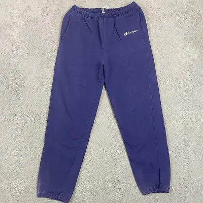 $18.99 • Buy Vintage Champion Pants Adult  Large Purple Sweat Pants Joggers Made In USA