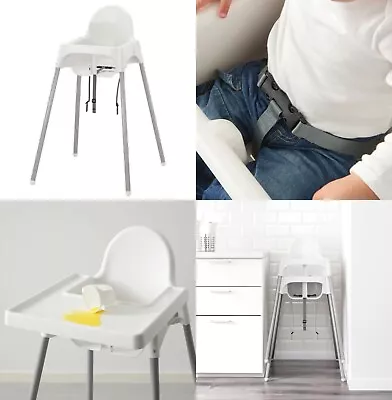 New IKEA Antilop High Chair With Tray - Silver/White New • £28.99