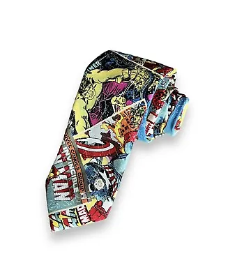 Superhero Necktie Marvel Neck Tie. Captain America Neck Tie. Spider-Man Necktie • $26