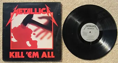 Metallica Kill 'Em All Vinyl Record 1983 Megaforce LP Album Heavy Metal MRI 069 • $94.99