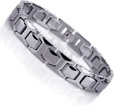 Stunning Solid Tungsten Link Bracelet For Men Polished Links • $72.06
