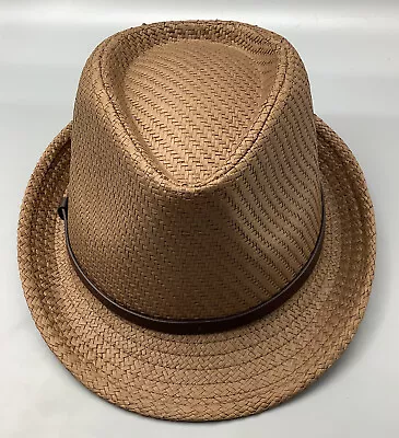 Banana Republic Paper Straw Fedora Hat Brown Size Small NEW Color Tobacco • $29.01