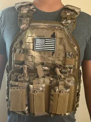Tactical Plate Carrier Vest  Multicam- Adjustable Quick Release  Heavy Duty NEW • $99