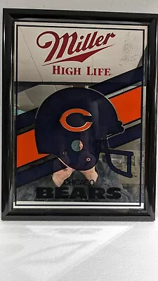 Vintage Miller High Life Nfl  Chicago Bears  Bar Mirror • $150