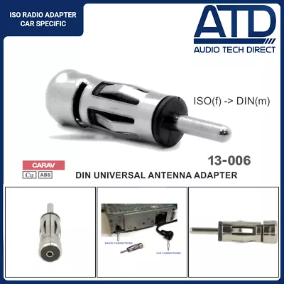 ISO DIN Aerial Adaptor Male Antenna Stereo Radio Car CD Player PC5-27 Converter • £1.60