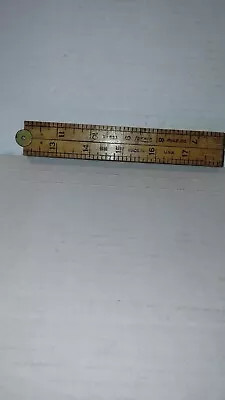 Vintage LUFKIN RULE No. 651 Carpenters Folding Boxwood & Brass Ruler Very Good  • $16.99