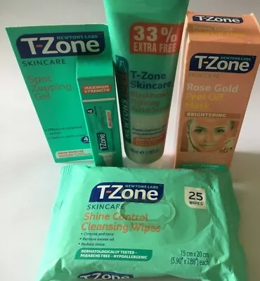 T-Zone/ Newtons Labs Spot Acne Treatment Skincare Range Wipes/Gel - Choose Type • £5.50