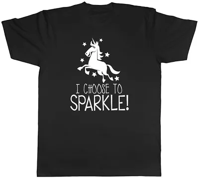I Choose To Sparkle Unicorn Womens Ladies Unisex T-Shirt • £8.99