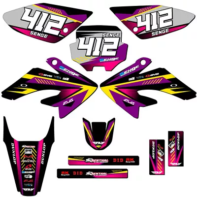 2004-2010 CRF 100 SURGE Purple Senge Graphics Kit Compatible With Honda • $124.99