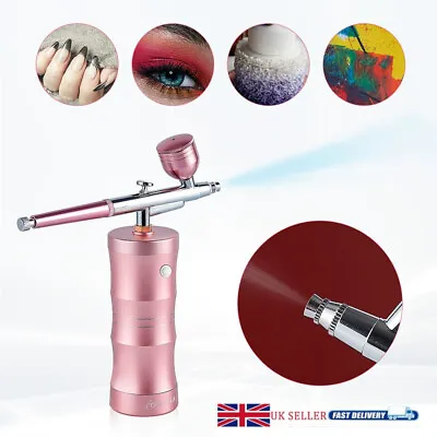 Airbrush Compressor Set Spray Gun Air Brush Nail Art Tattoo Paint Model Kit UK • £18.79