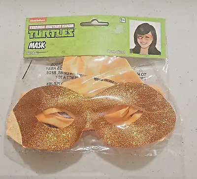 Teenage Mutant Ninja Turtles Glitter Michelangelo Costume Mask Halloween New • $9.97