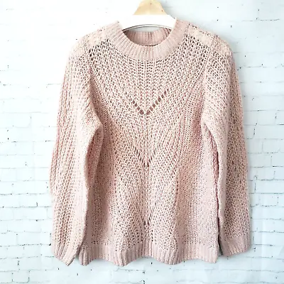 Vero Moda Pink Open Knit Pullover Sweater Size EU 48 / Large Stitch Fix Box • $14.99