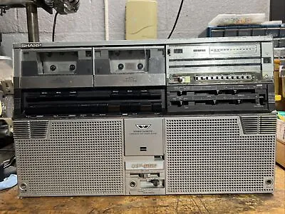 Sharp GF-555 Double Cassette Ghetto Blaster Vintage 1980s • $280