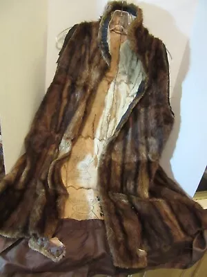 Craft Leather Mink Coat Shell No Inside & No Sleeves But With 2 Cuffs 7  Wide • $30