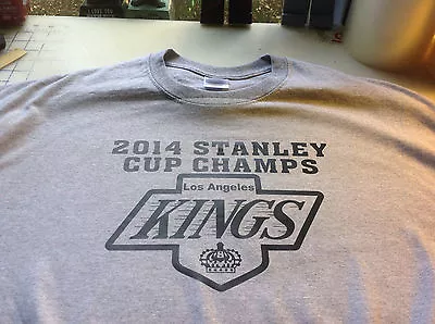 2014 LA Kings Stanley Cup Champs T Shirt Black White Grey Pink Silver • $16