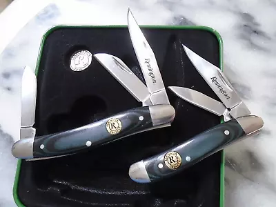 Remington 3 Blade Stockman 2 Blade Peanut Pocket Knife Set Micarta Folders New • $21.99