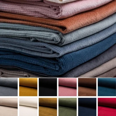 £9.99 • Buy Jumbo 6 Wale Cotton Stretch Corduroy Fabric Material 340 GSM Rib Furnishing
