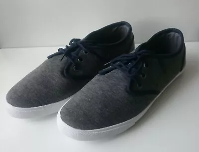 £12.99 • Buy Voi Jeans Victor Men's Grey / Navy Canvas Pumps Shoes - Size: UK 7 / Eur 41