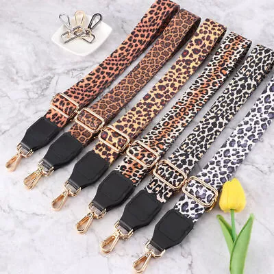  Adjustable Wide Strap Leopard Crossbody Bag Shoulder Handbag Replacement Belt • $15.57