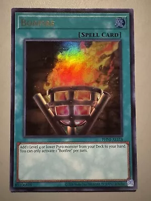 Yugioh Bonfire (spell Pyro) Asia English Edition Phni-ae118 Ultra Rare • $35