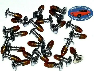 GM Body Grille Dash Moulding Molding Trim #8x1/2  Screws With Sealer 25pc C  • $12.58