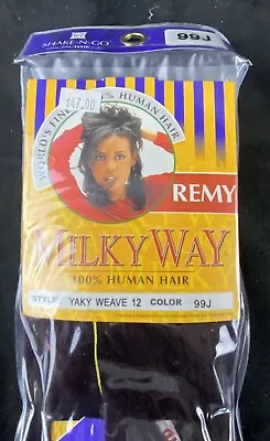 Milky Way 12  Yaky Weave Color 99J 100% Human Hair • $21.25