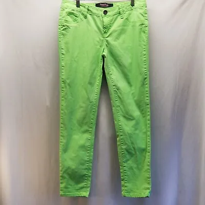 Freestyle Revolution Neon Green Linen Blend Boho Pants Juniors Sz 11 • $13.99