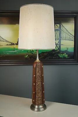 Mid Century Modern Laurel MFG Cork & Ash Table Lamp • $229.99