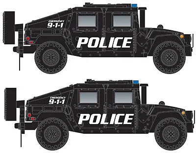 Micro-Trains MTL N-Scale Humvee Miliary Utility Vehicle (Police Logos) 2-Pack • $30.99