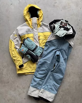 Vintage Nike ACG Storm Fit Bib Snow Ski Suit Nylon Overalls Layer 3 Jacket S/M • $350