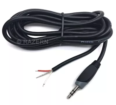 6 Ft 3.5mm 1/8 Stereo Male Mini Plug To Bare Wire Audio Headphone Shielded Cable • $7.99