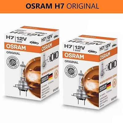 OSRAM H7 Headlight Globes Genuine Original 64210 12V 55W Car Bulb Pack PX26d 2pc • $21.49